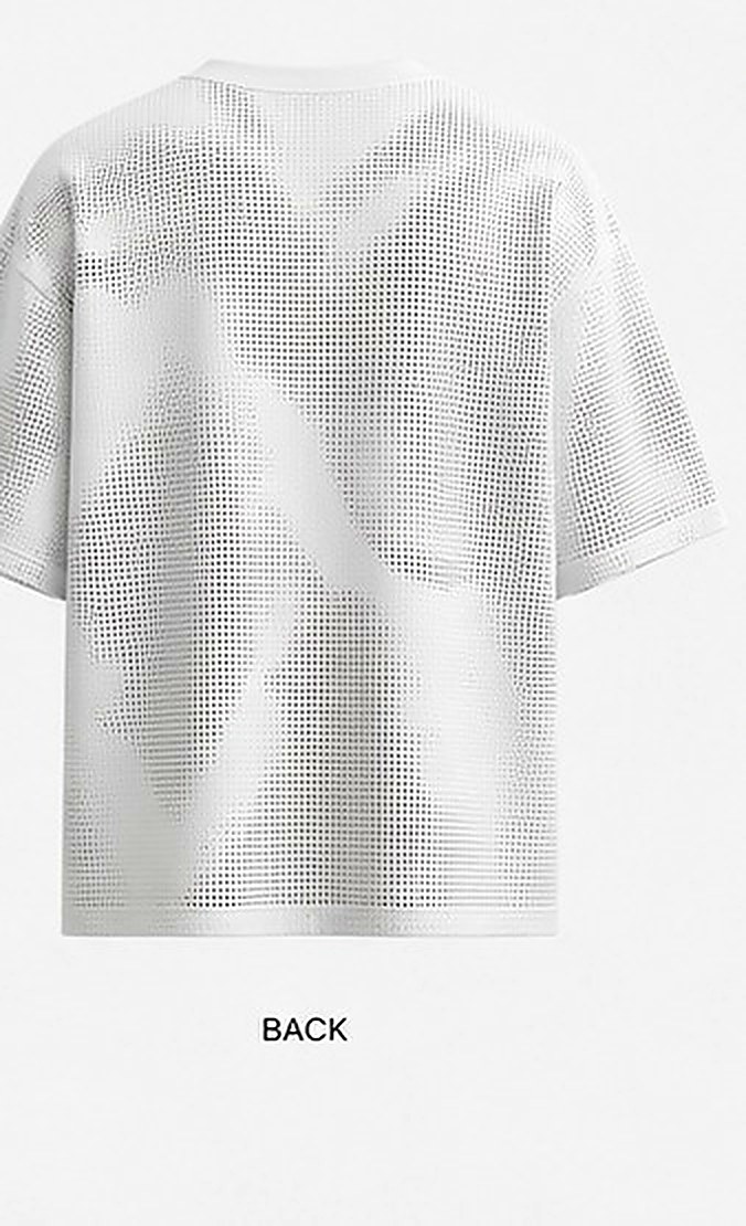 Back view · VCTR 001 Oversized Perforated Tee